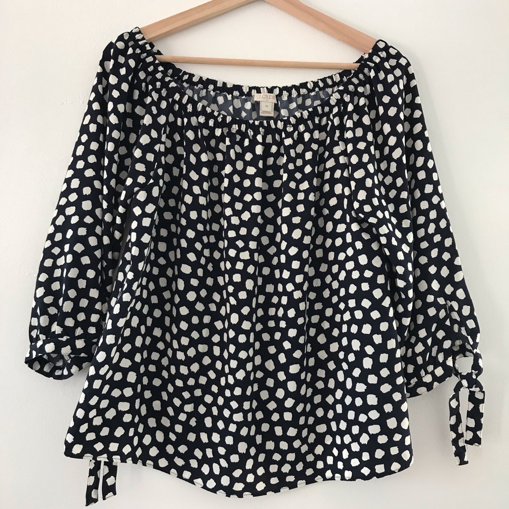 J. Crew Abstract Dot Top